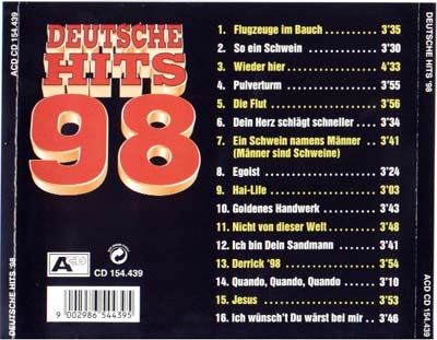 Backcover der CD