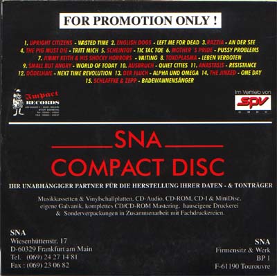 Backcover der Promo-CD